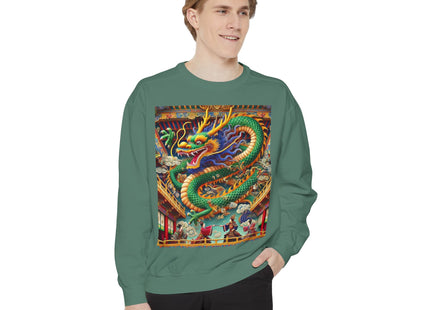 Tibetan Dragon Over Kabuki Duel Sweatshirt