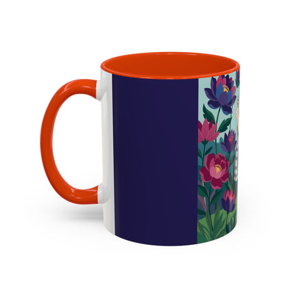 The Lady Of The Lotus Garden Colorful Mugs – Art Deco Botanical Elegance