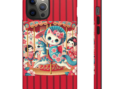 Geisha Kitten's Enchanted Carousel Phone Cases