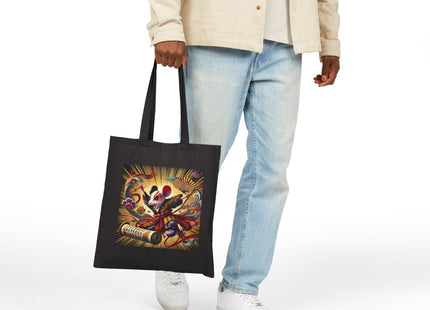 Theatrical Mouse on a Mission Cotton Canvas Tote Bag
