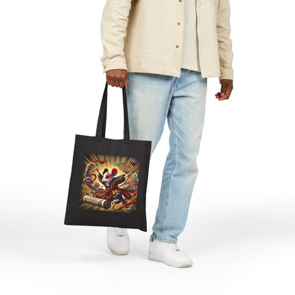 Theatrical Mouse on a Mission Cotton Canvas Tote Bag