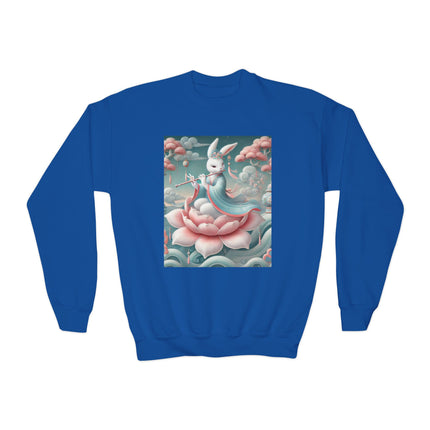 Lotus Garden Melody Youth Crewneck Sweatshirt – Serenity, Harmony & Dreamlike Beauty