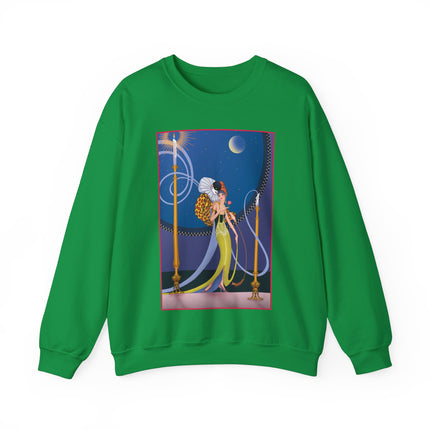 Smoke and Secrets: A Glamorous Encounter in Prohibition Era Heavy Blend™ Crewneck Sweatshirt