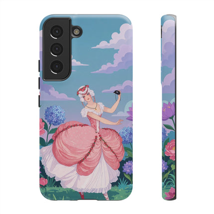🎭🌸 The Lady Of The Secret Masquerade Phone Case – Art Deco Garden Fantasy