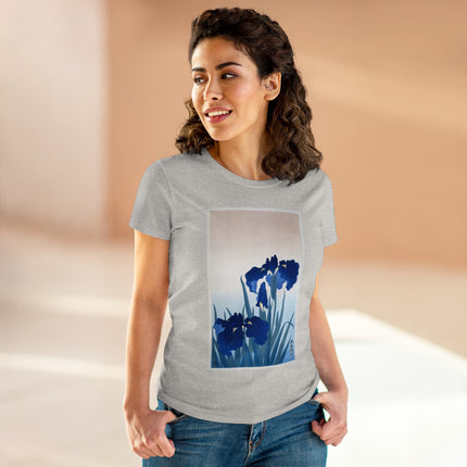 Irises by Ohara Koson Women's Midweight Cotton Tee