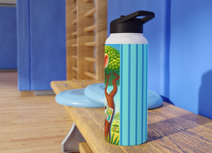 Giraffe Lookout Stainless Steel Water Bottle, Standard Lid