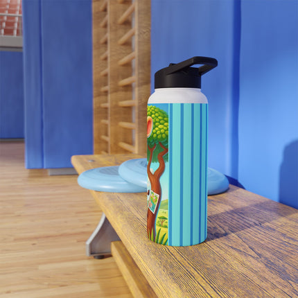 Giraffe Lookout Stainless Steel Water Bottle, Standard Lid