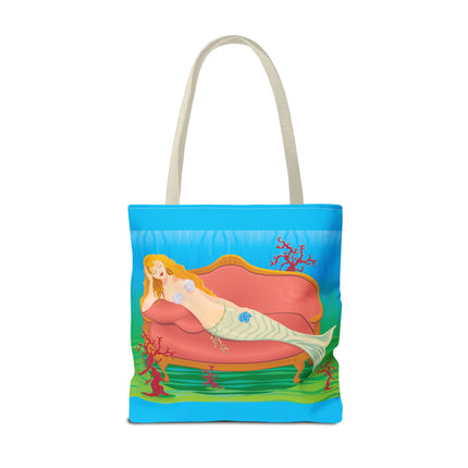 A Mermaid's Peaceful Refuge Tote Bag (AOP)