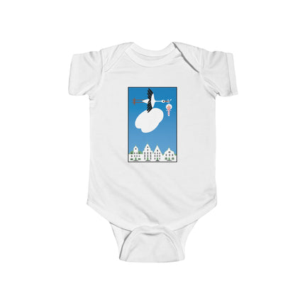 Benevolent Wings Baby Bodysuit – Vintage Stork Delivery Design