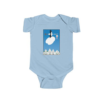 Benevolent Wings Baby Bodysuit – Vintage Stork Delivery Design