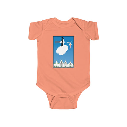 Benevolent Wings Baby Bodysuit – Vintage Stork Delivery Design