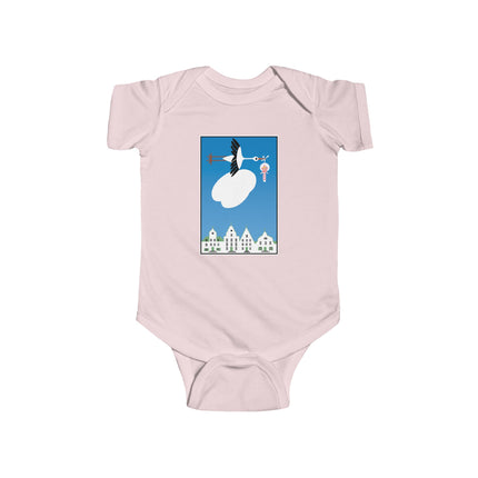 Benevolent Wings Baby Bodysuit – Vintage Stork Delivery Design