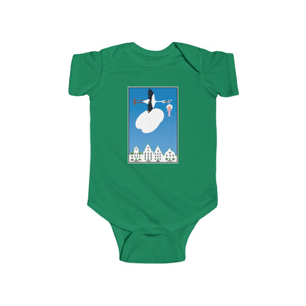 Benevolent Wings Baby Bodysuit – Vintage Stork Delivery Design