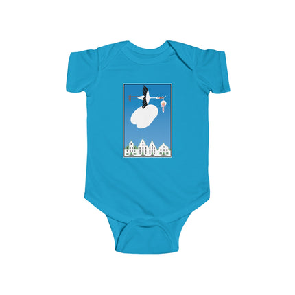 Benevolent Wings Baby Bodysuit – Vintage Stork Delivery Design