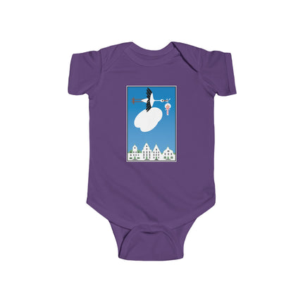 Benevolent Wings Baby Bodysuit – Vintage Stork Delivery Design