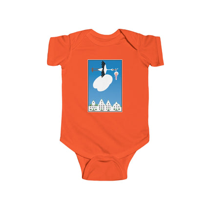 Benevolent Wings Baby Bodysuit – Vintage Stork Delivery Design