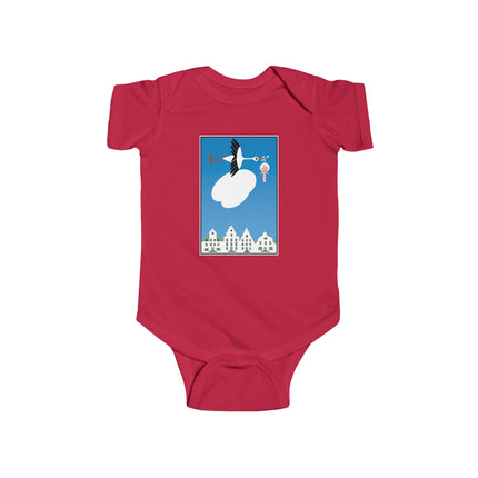 Benevolent Wings Baby Bodysuit – Vintage Stork Delivery Design