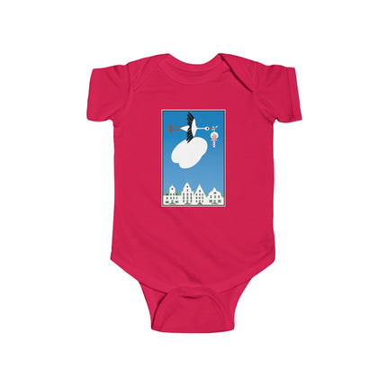 Benevolent Wings Baby Bodysuit – Vintage Stork Delivery Design