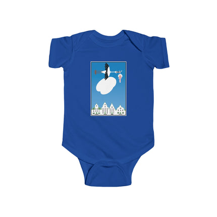 Benevolent Wings Baby Bodysuit – Vintage Stork Delivery Design