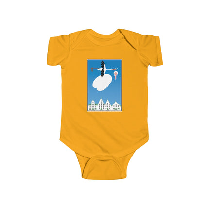 Benevolent Wings Baby Bodysuit – Vintage Stork Delivery Design