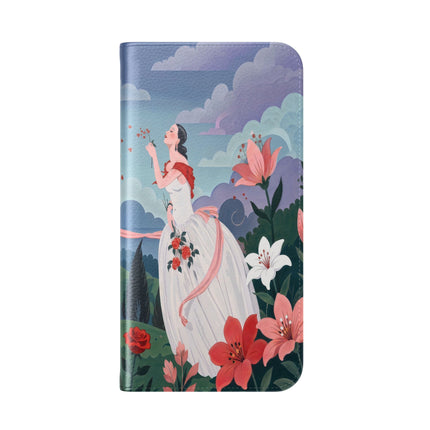 🌹💌 The Garden Of Blown Kisses Flip Case – Art Deco Floral Romance
