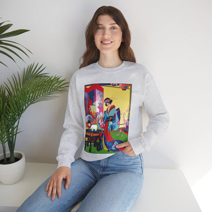 A Timeless Journey by Umberto Brunelleschi Heavy Blend™ Crewneck Sweatshirt