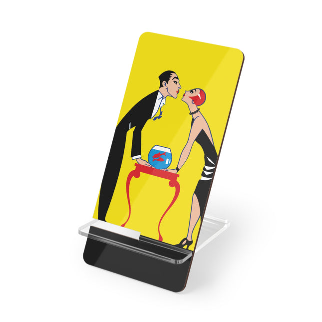 A Moment of Elegance: A Passionate Embrace Amidst Golden Splendor Mobile Display Stand for Smartphones