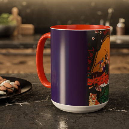 The Jewel Pavilion Colorful Mug (11oz, 15oz) – Royal Elegance, Peacock Beauty & Jewel-Toned Splendor