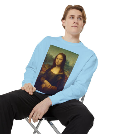 Mona Lisa by Leonardo da Vinci Unisex Garment-Dyed Sweatshirt