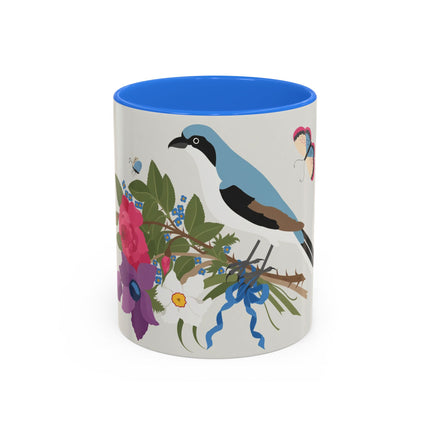 Bluebird & Butterfly Colorful Mugs – Spring Harmony & Delicate Beauty