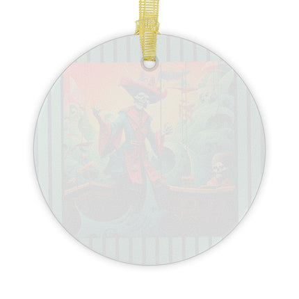 Skeleton Crew of the Misty Seas Glass Ornament
