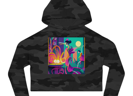 Dance of the Skeleton Ballerinas Women’s Cropped Hooded Sweatshirt