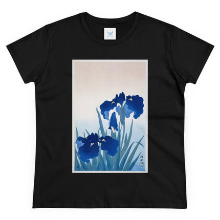 Irises by Ohara Koson Women's Midweight Cotton Tee