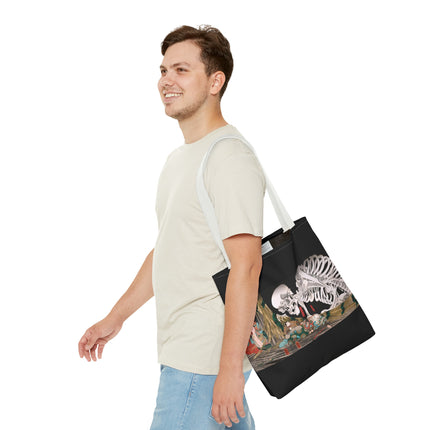 Mitsukuni Defying the Skeleton Spectre by Utagawa Kuniyoshi Tote Bag (AOP)