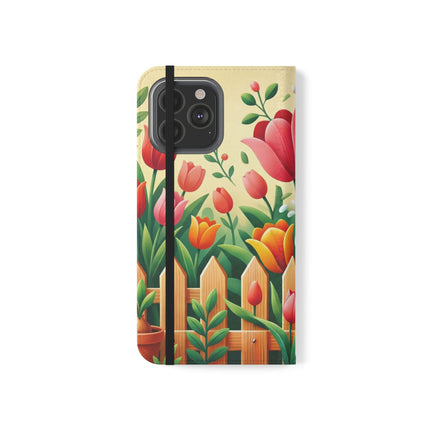 🌷🐦 The Little Garden Tender Flip Case – Sunshine, Care & Storybook Charm