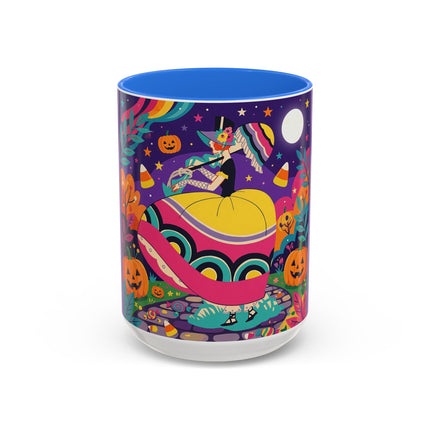 🌙🎃 The Lady Of Moonbeam Hollow Colorful Mug – Whimsical Halloween Charm