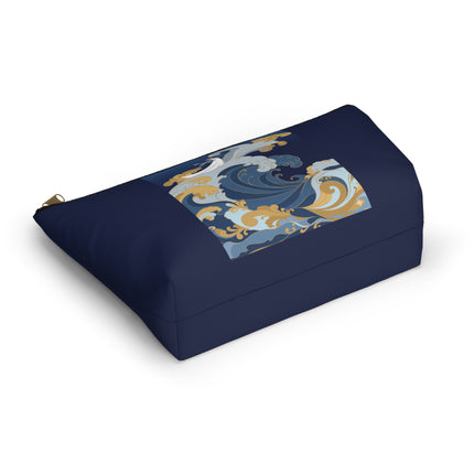 Wave Enchantress Cosmetic Bag – Oceanic Grace & Golden Tides