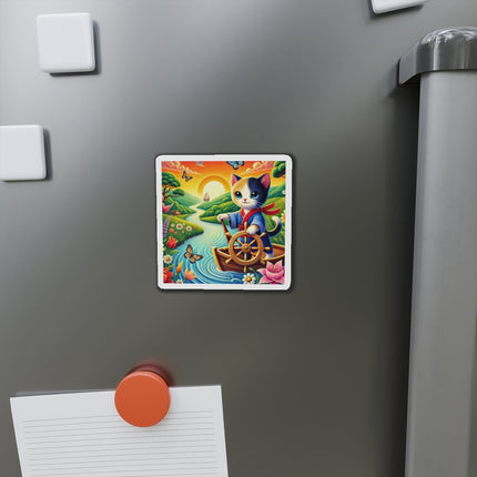Sailor Kitten’s River Adventure Die-Cut Magnets (5 Sizes)