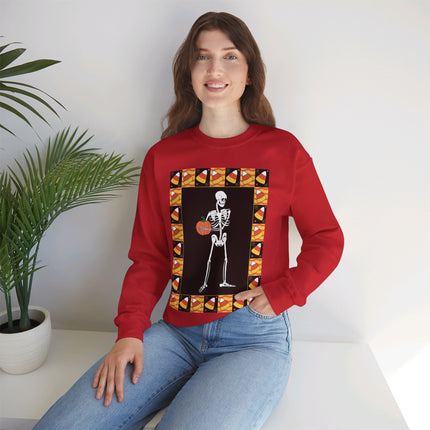 Candy Corn Skeleton Unisex Heavy Blend™ Crewneck Sweatshirt