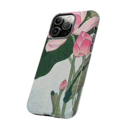 Blooming Lotus Flowers by Ohara Koson Phone Cases