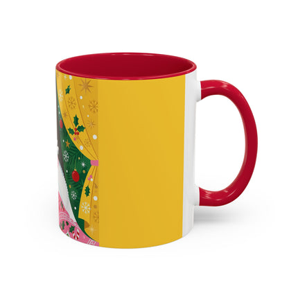 💌🎄 The Christmas Letter Of Holly House Colorful Mug – Whimsical Art Deco Holiday Charm