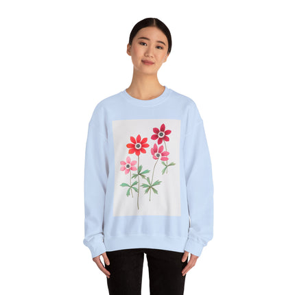 Anemoon, Anemone by Anselmus Boëtius de Boodt Heavy Blend™ Crewneck Sweatshirt