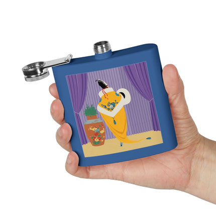 Golden Robe Flask – Elegant Drama & Timeless Sophistication