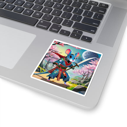 Cyber Samurai Rat Kiss-Cut Stickers (4 Sizes)