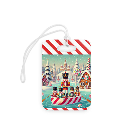 Nutcracker Candy-Striped Adventure Luggage Tag