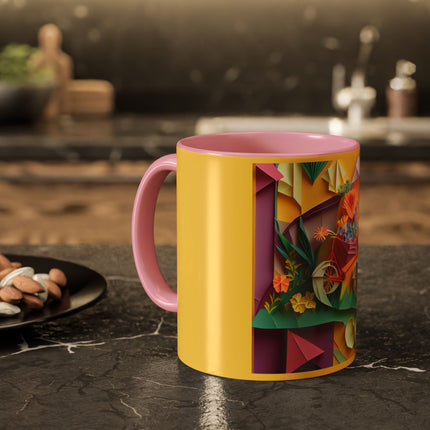Origami Bicycle Colorful Mugs (11oz, 15oz)