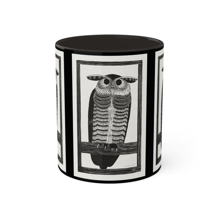 Horned Owl by Samuel Jessurun de Mesquita Colorful Mugs, 11oz