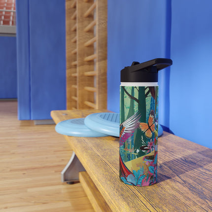 A Colorful Raptor Stainless Steel Water Bottle