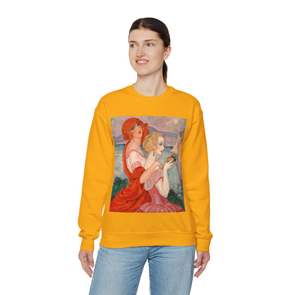 Sur la Route d'Anacapri by Gerda Wegener Heavy Blend™ Crewneck Sweatshirt