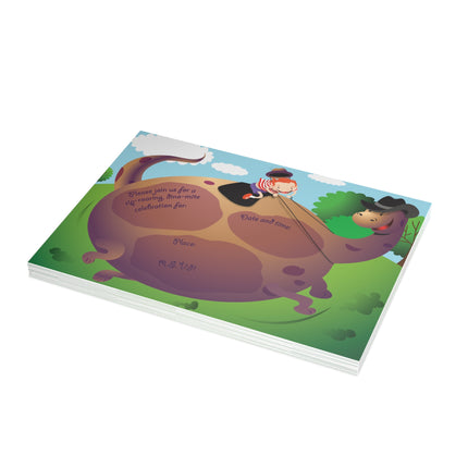 Rip-Roaring Fun Invitation! Bundles of 10, 30, 50 Pieces Available (envelopes included)